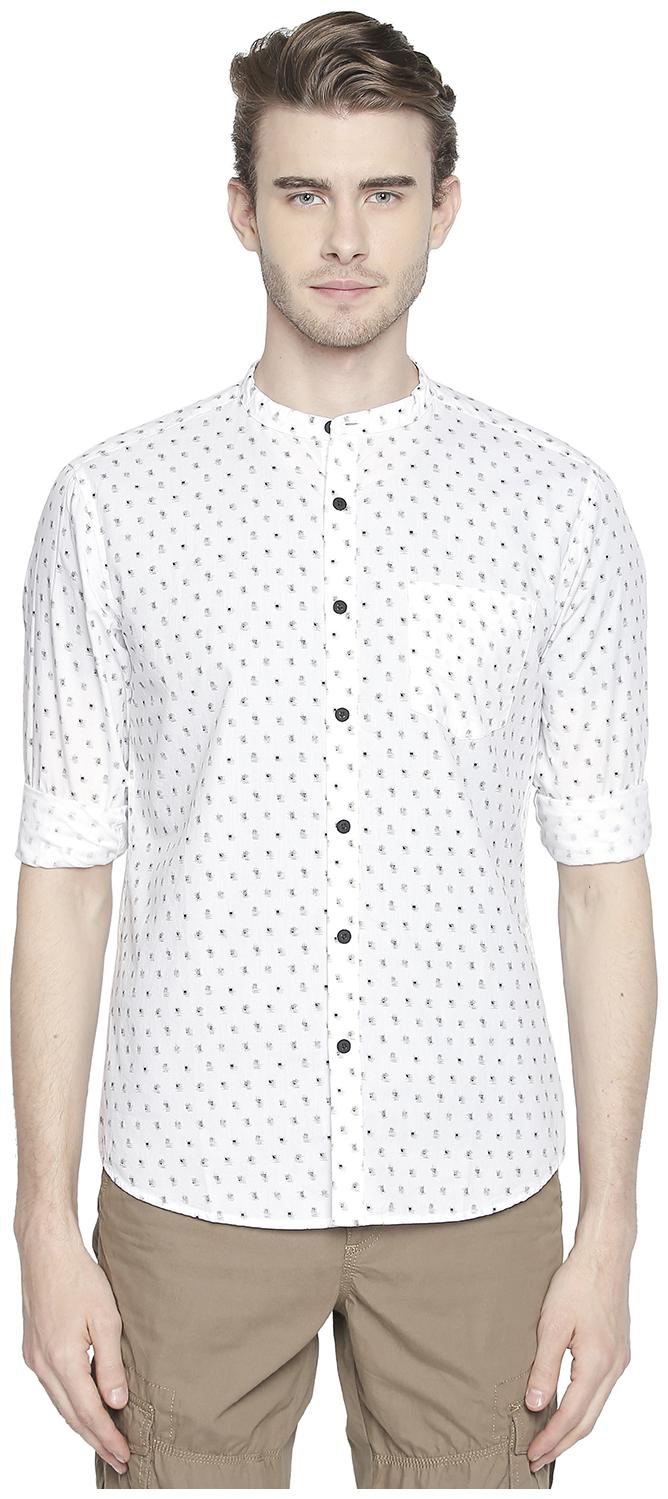 

Byford by Pantaloons Men White Printed Slim Fit Casual Shirt