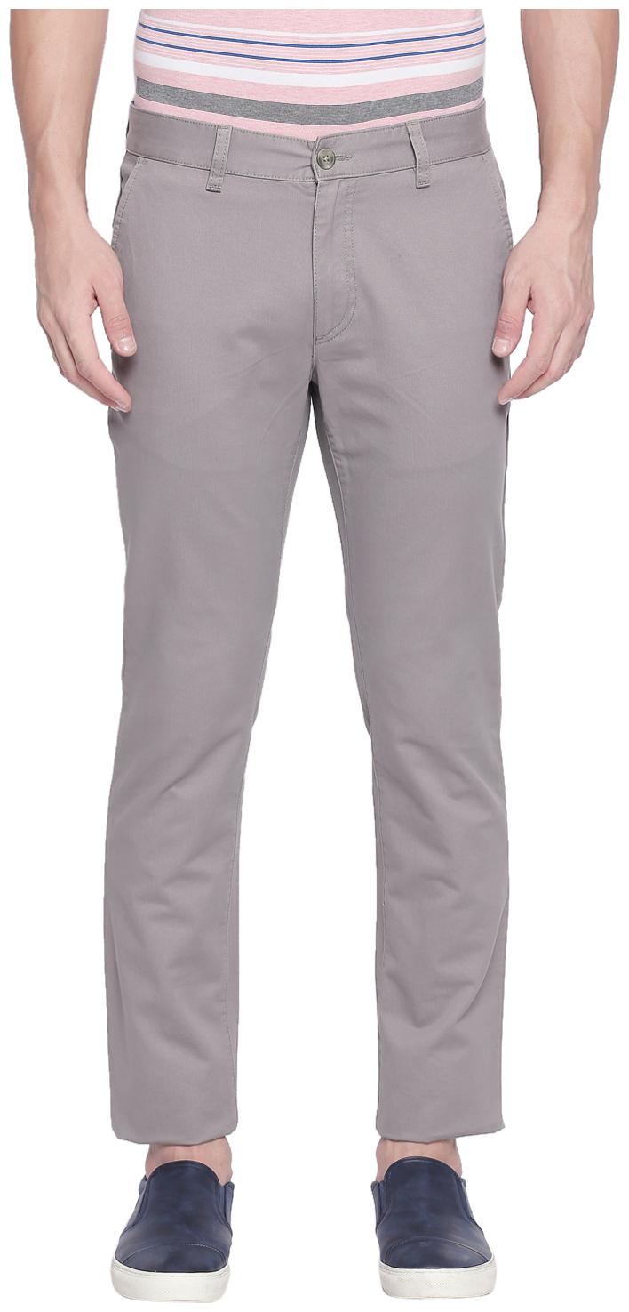 

Byford By Pantaloons Men Grey Solid Regular fit Regular trousers