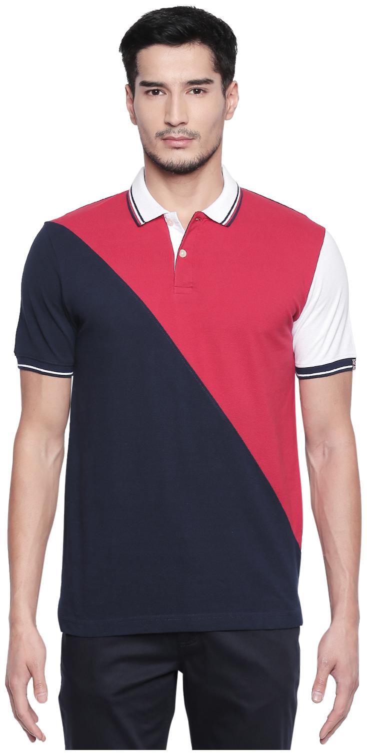 

Byford By Pantaloons Men Multi Slim fit Cotton Polo collar T-Shirt - Pack Of 1