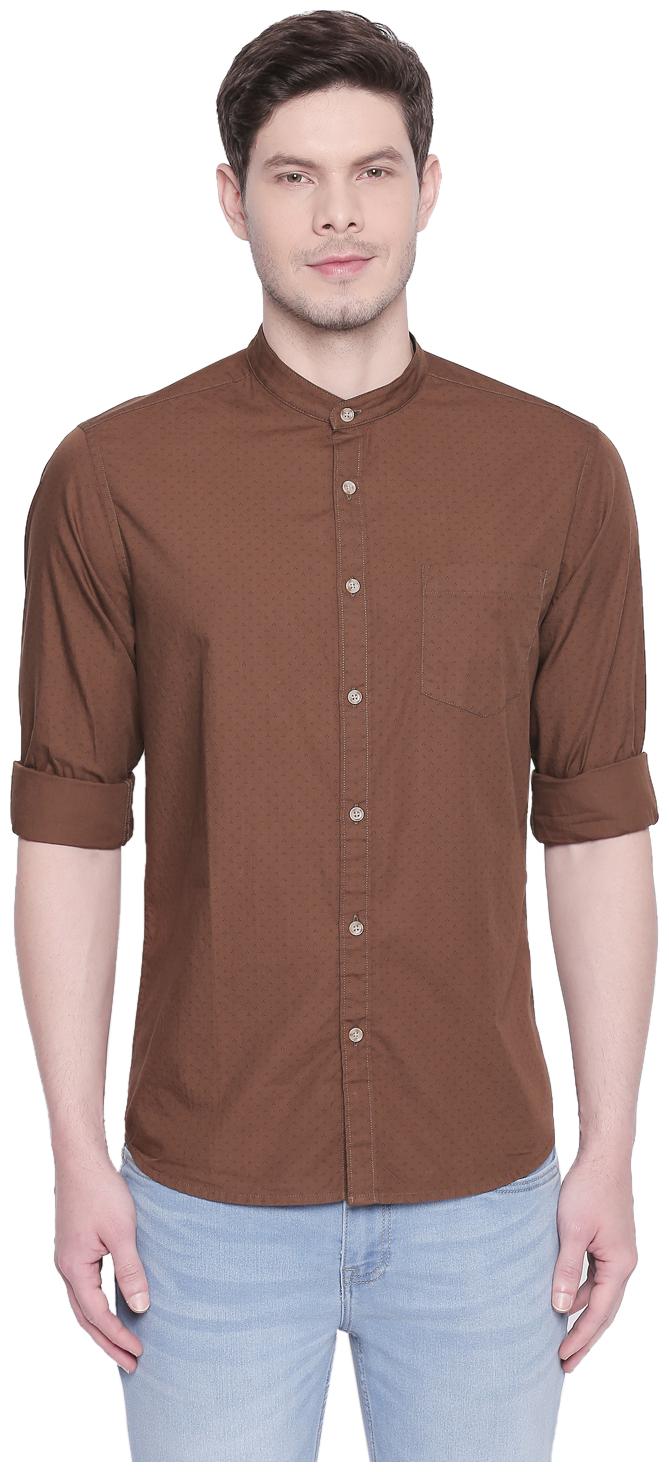 

Byford By Pantaloons Men Beige Printed Slim Fit Casual Shirt
