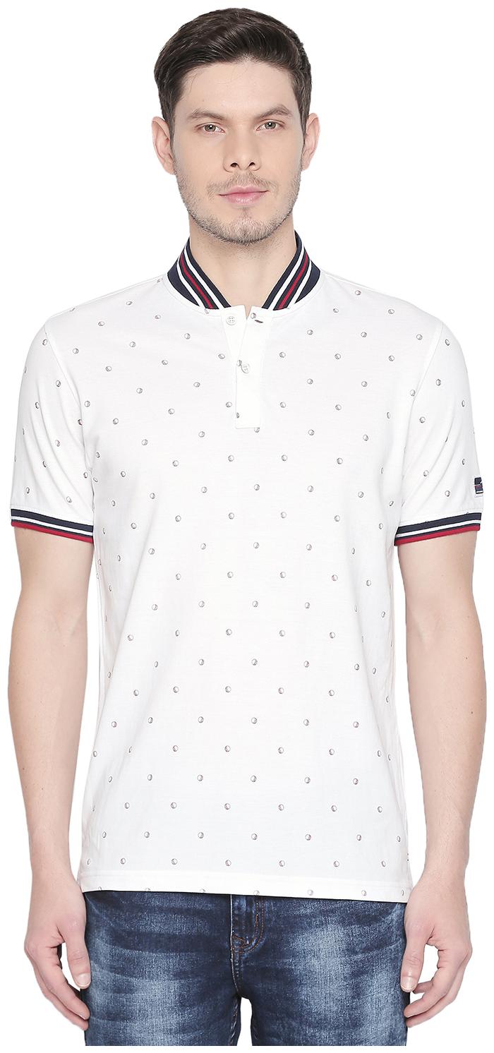 

Byford By Pantaloons Men White Slim fit Cotton Polo collar T-Shirt - Pack Of 1
