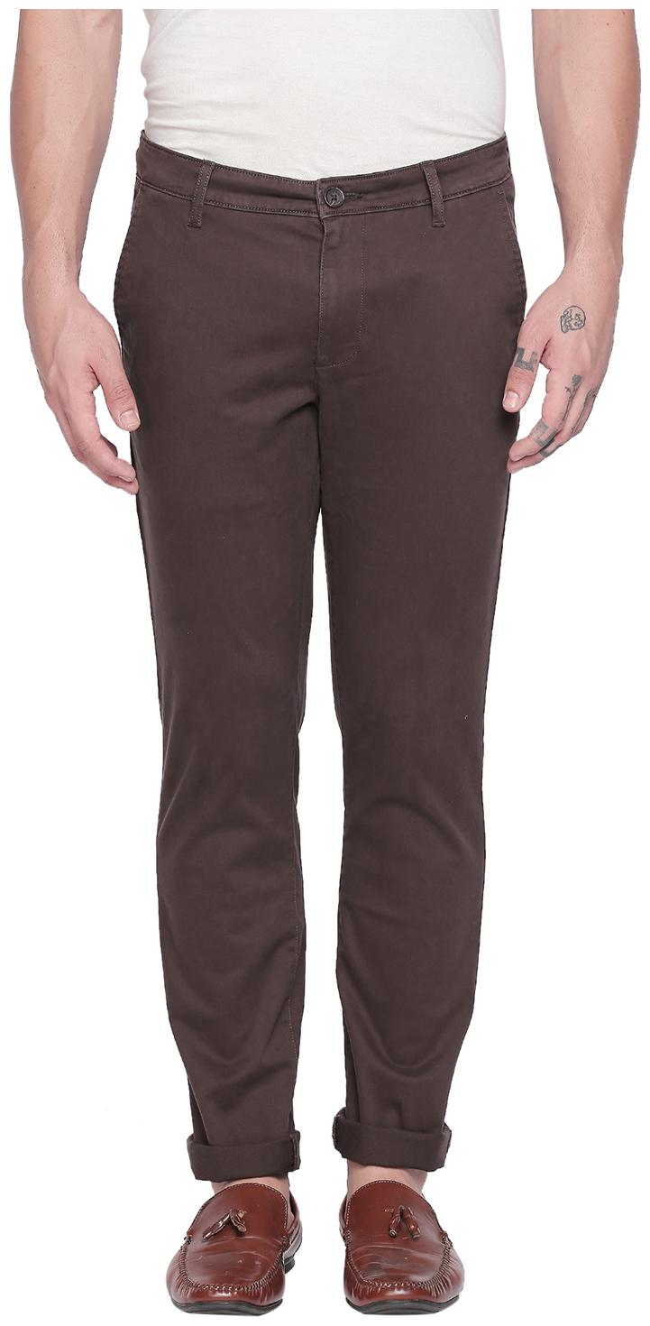 

Byford By Pantaloons Men Brown Solid Slim fit Regular trousers