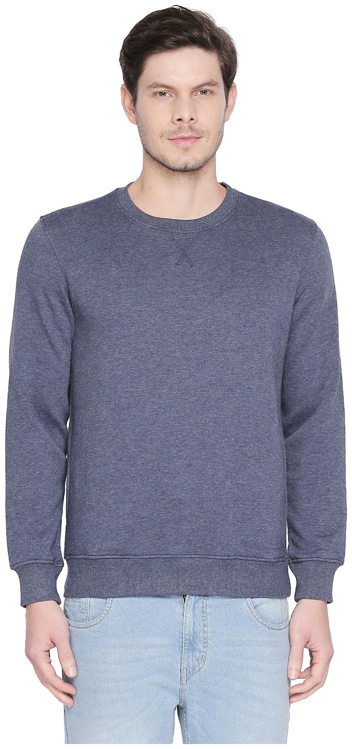 

Byford By Pantaloons Cotton Solid Men Grey Sweatshirt