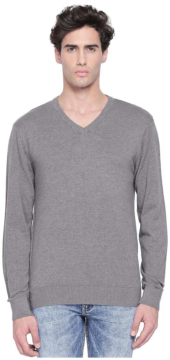 

Byford By Pantaloons Men Grey V neck Pullover