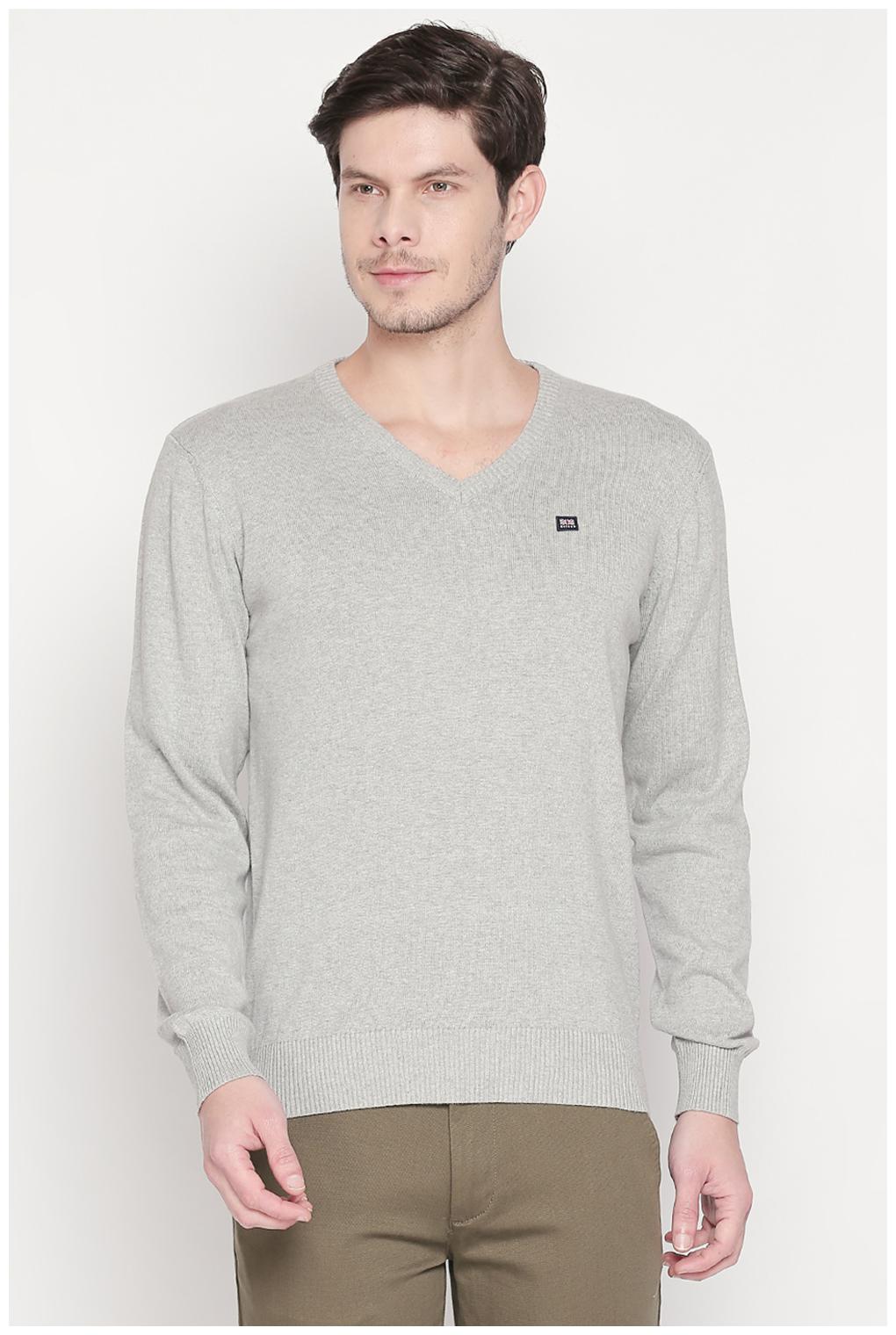 

Byford By Pantaloons Men Grey V neck Pullover