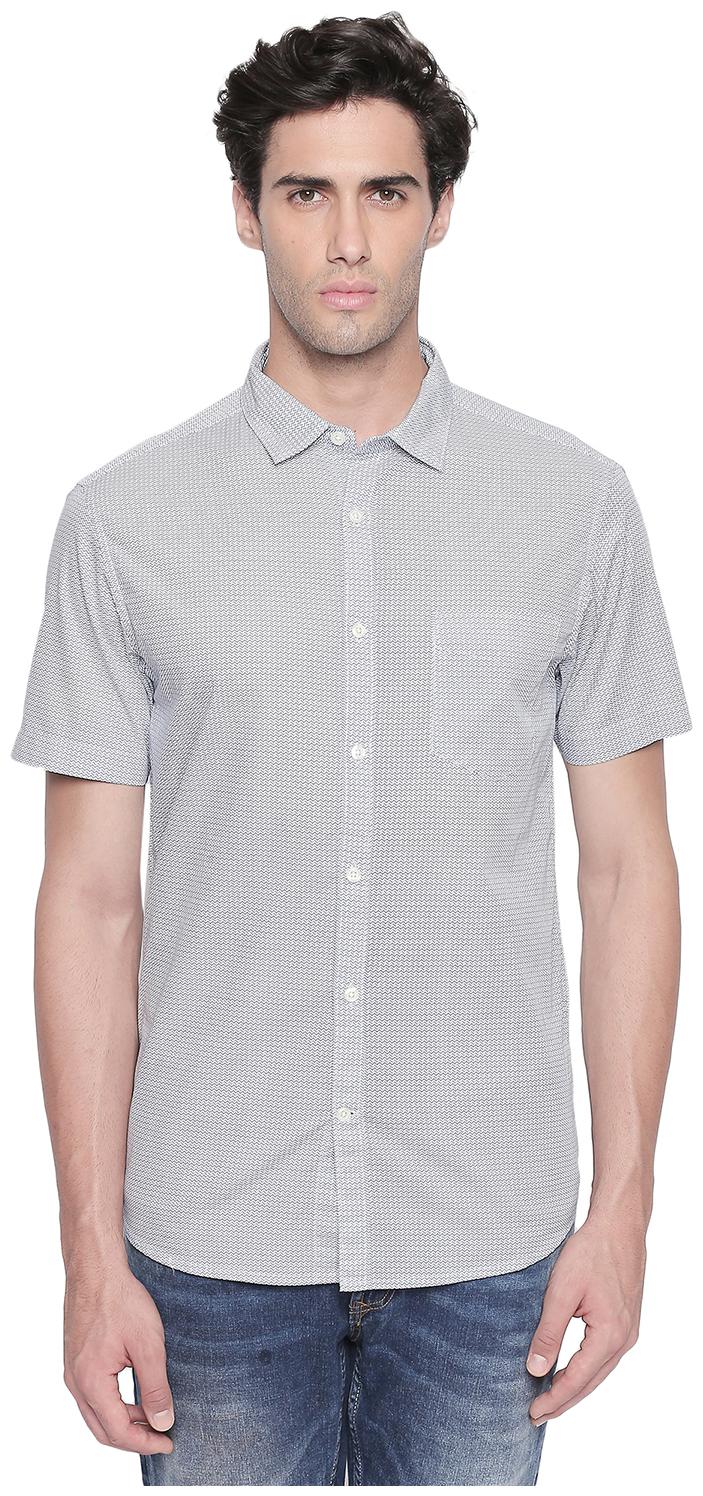 

Byford By Pantaloons Men Grey Printed Slim Fit Casual Shirt