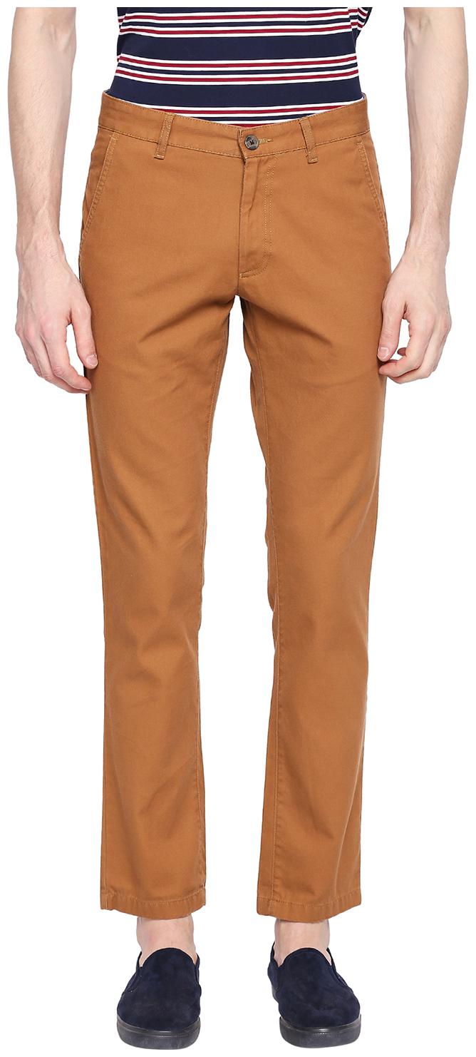 

Byford by Pantaloons Men Solid Slim Fit Formal Trouser - Brown