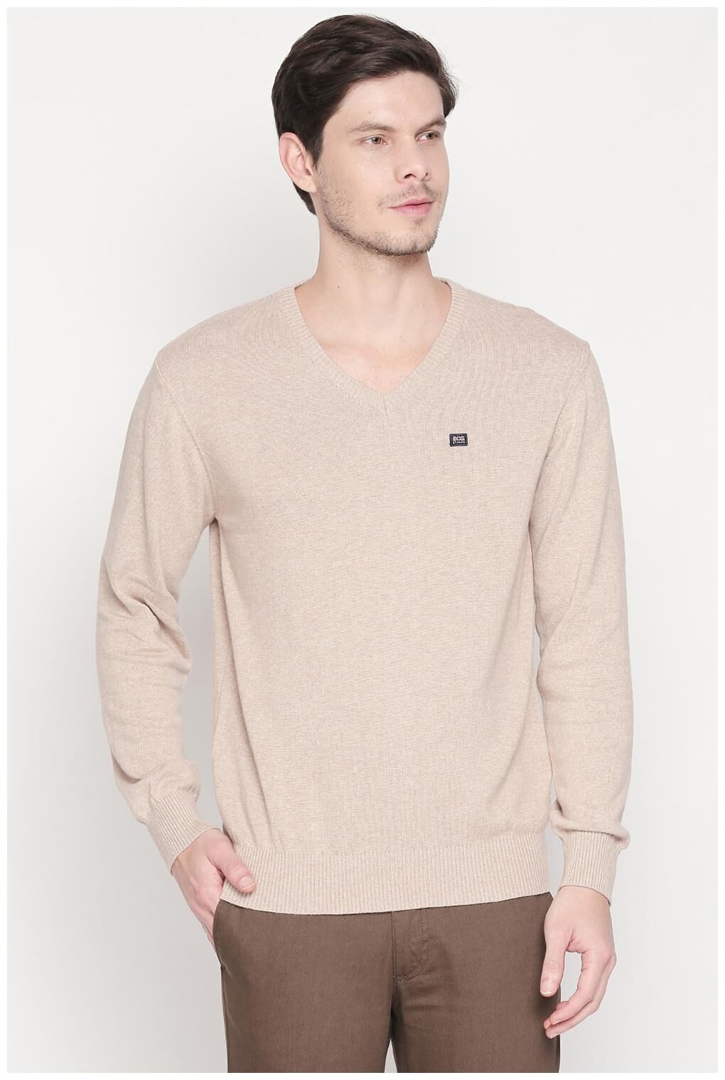 

Byford By Pantaloons Men Beige V neck Pullover