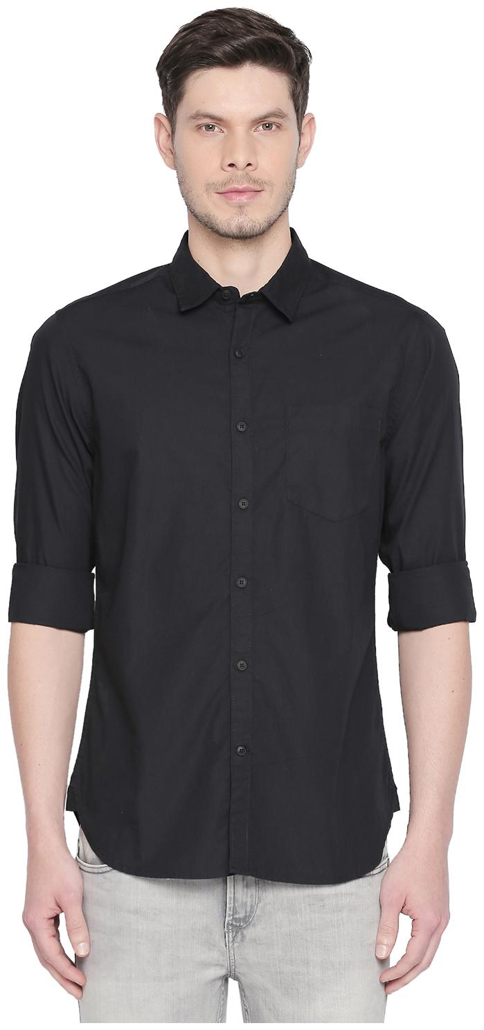 

Byford by Pantaloons Men Black Solid Regular Fit Casual Shirt