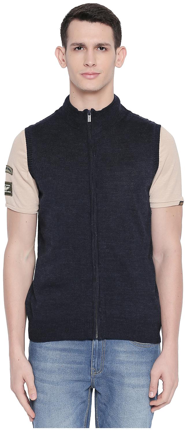 

Byford By Pantaloons Viscose Rayon Men Blue Pullover