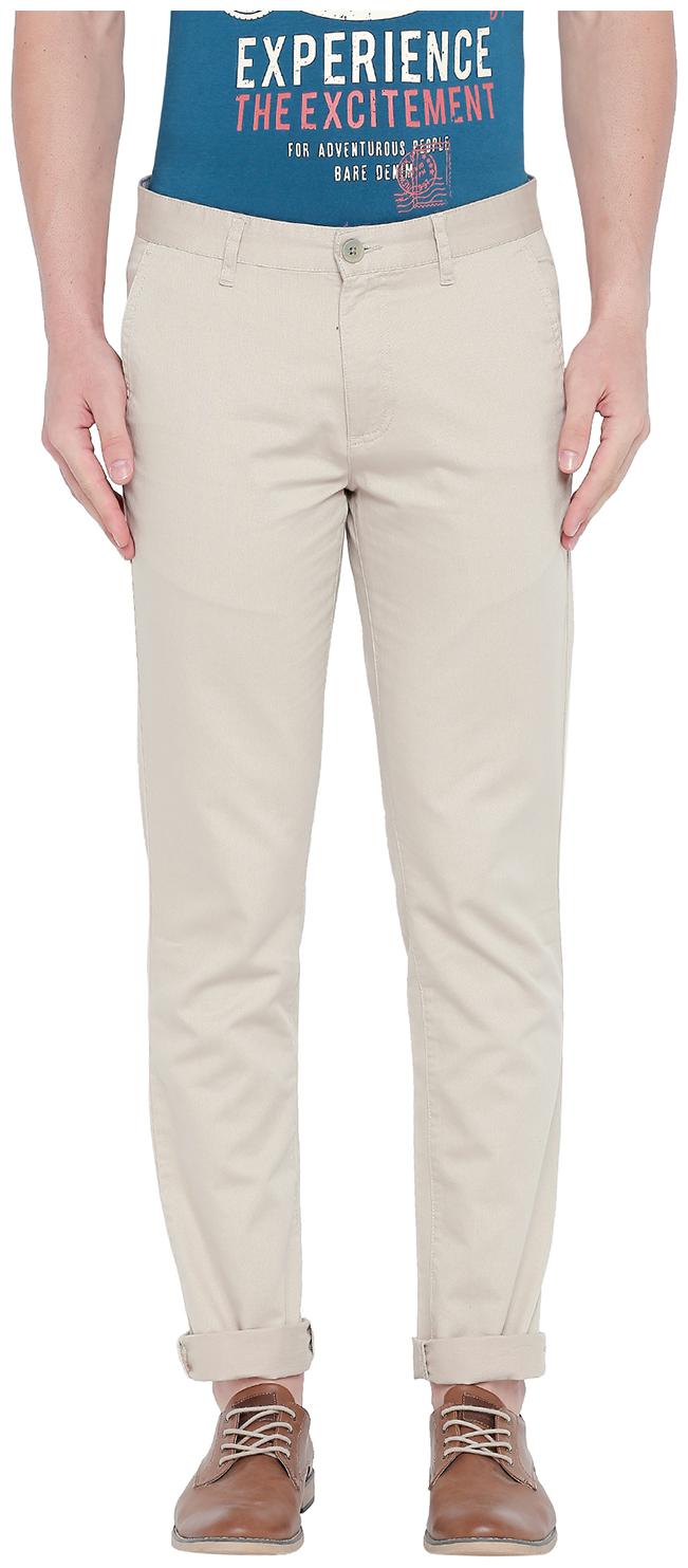 

Byford by Pantaloons Men Beige Solid Slim fit Regular trousers