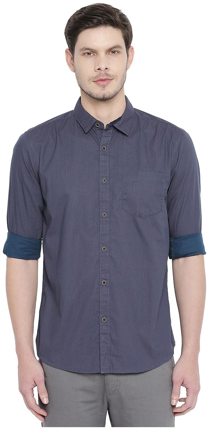 

Byford by Pantaloons Men Red Printed Slim Fit Casual Shirt