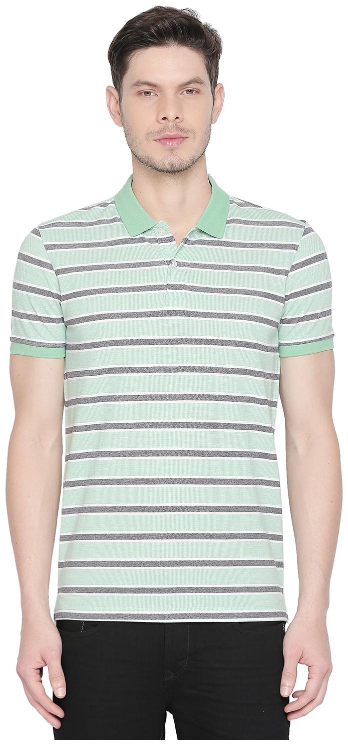 

Byford By Pantaloons Men Green Slim fit Cotton Polo collar T-Shirt - Pack Of 1