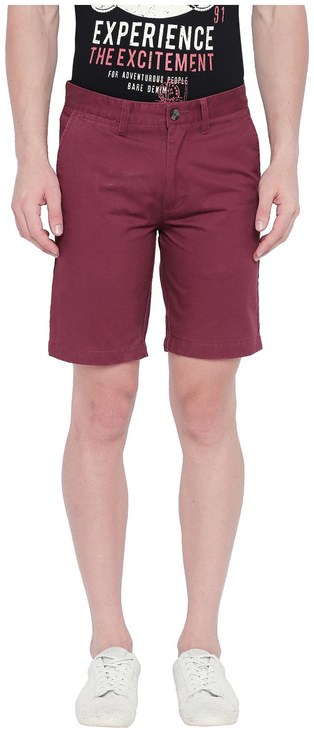 

Byford by Pantaloons Men Maroon Slim Fit Regular Shorts