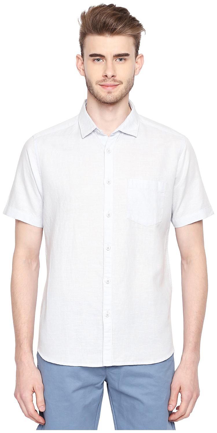 

Byford by Pantaloons Men Blue Solid Regular Fit Casual Shirt