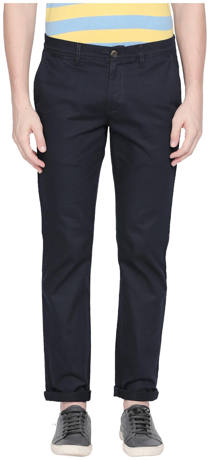 

Byford by Pantaloons Men Blue Solid Slim fit Regular trousers