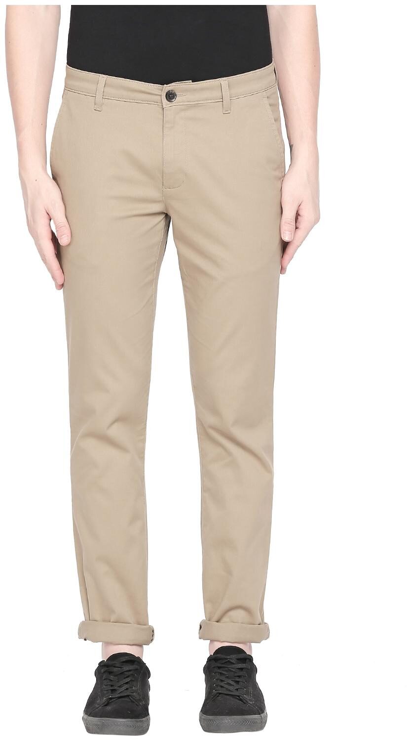 

Byford by Pantaloons Men Brown Solid Slim fit Regular trousers