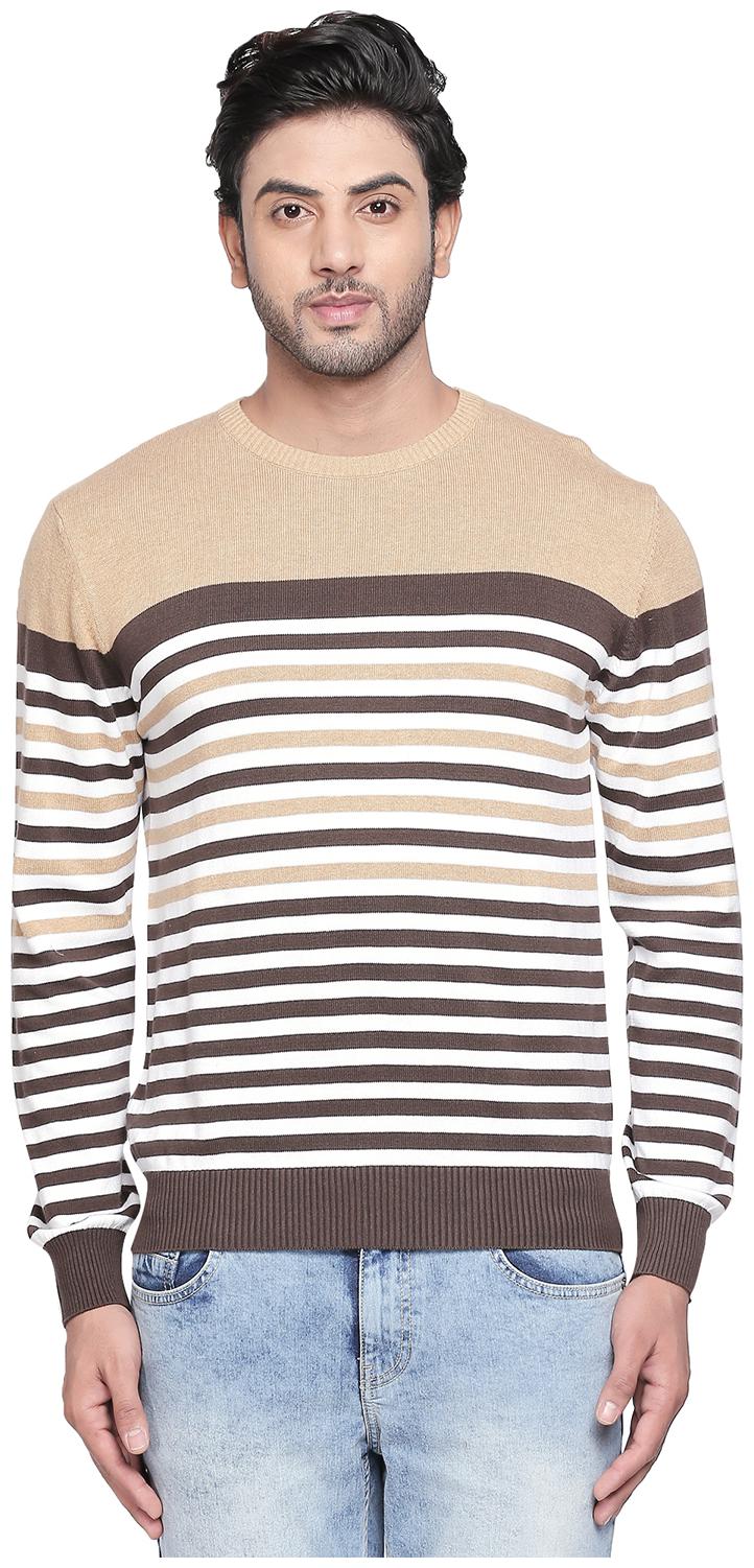 

Byford By Pantaloons Cotton Men Brown Pullover