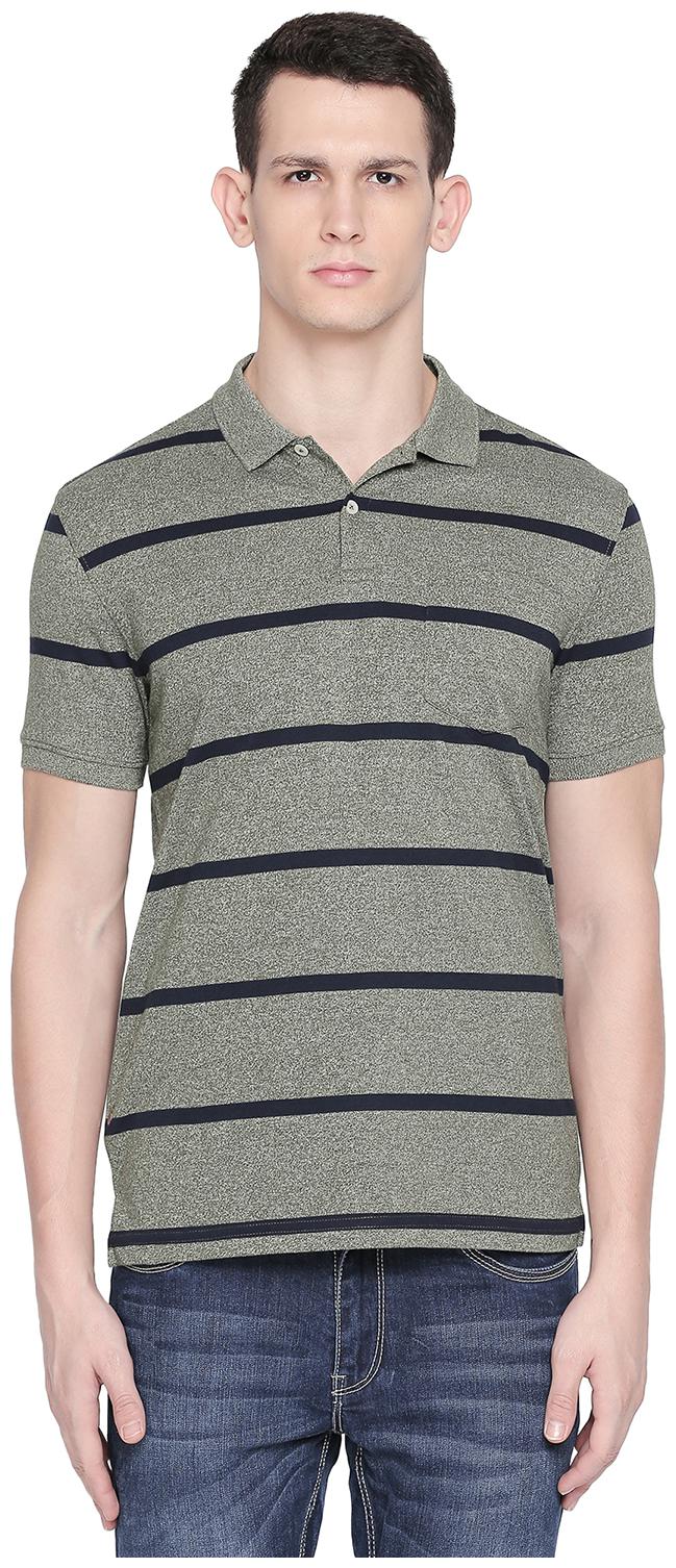 

Byford by Pantaloons Men Green Slim fit Cotton Polo collar T-Shirt - Pack Of 1