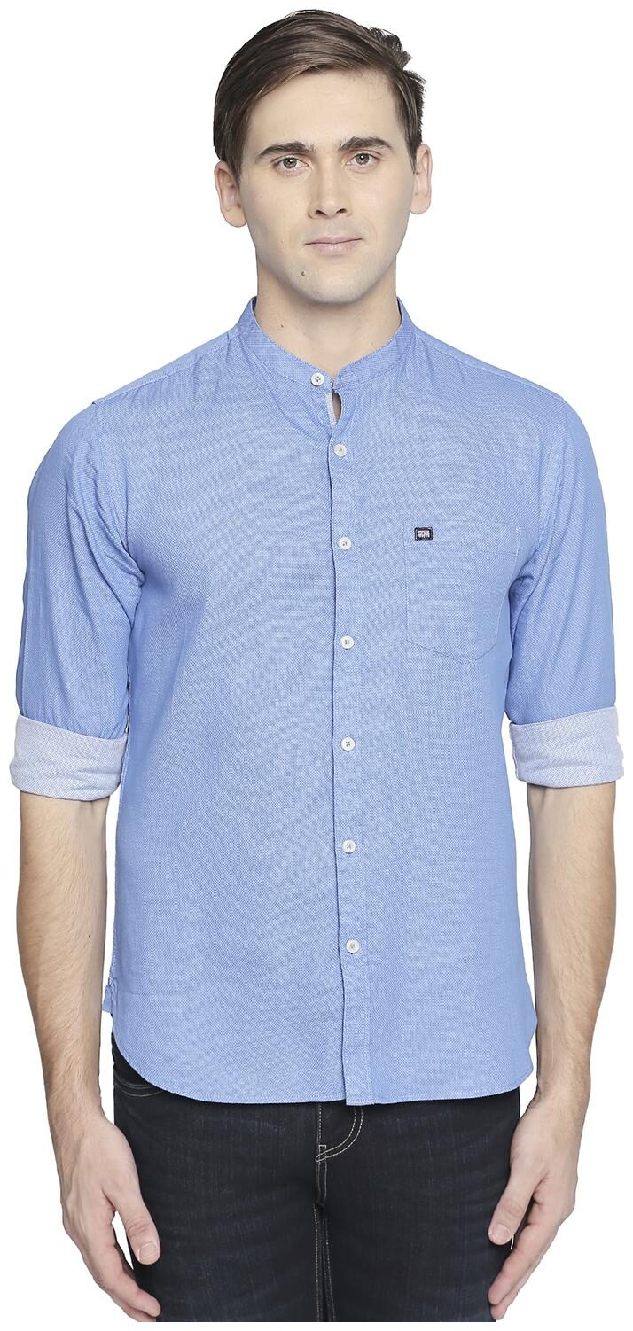 

Byford by Pantaloons Men Blue Solid Slim Fit Casual Shirt