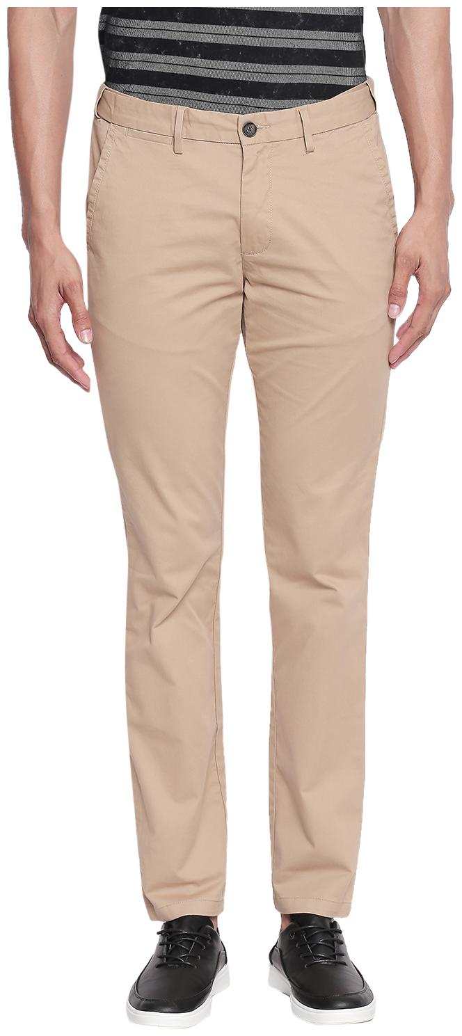 

Byford By Pantaloons Men Beige Solid Slim fit Regular trousers