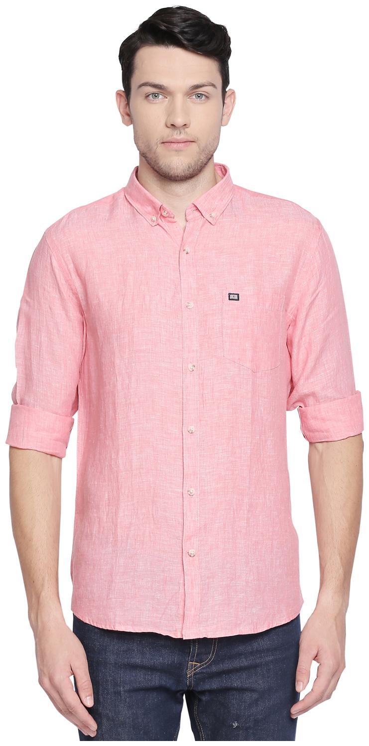 

Byford By Pantaloons Men Pink Solid Regular Fit Casual Shirt