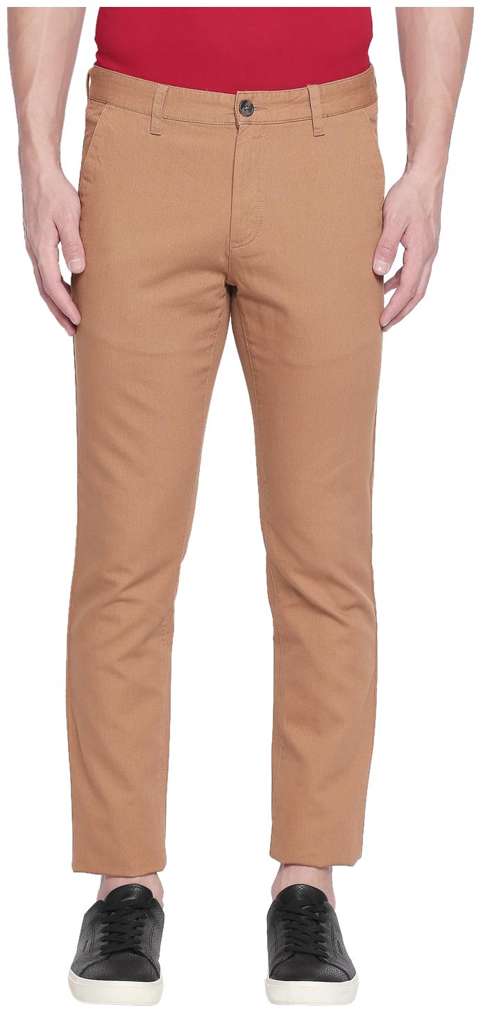 

Byford By Pantaloons Men Brown Solid Slim fit Regular trousers