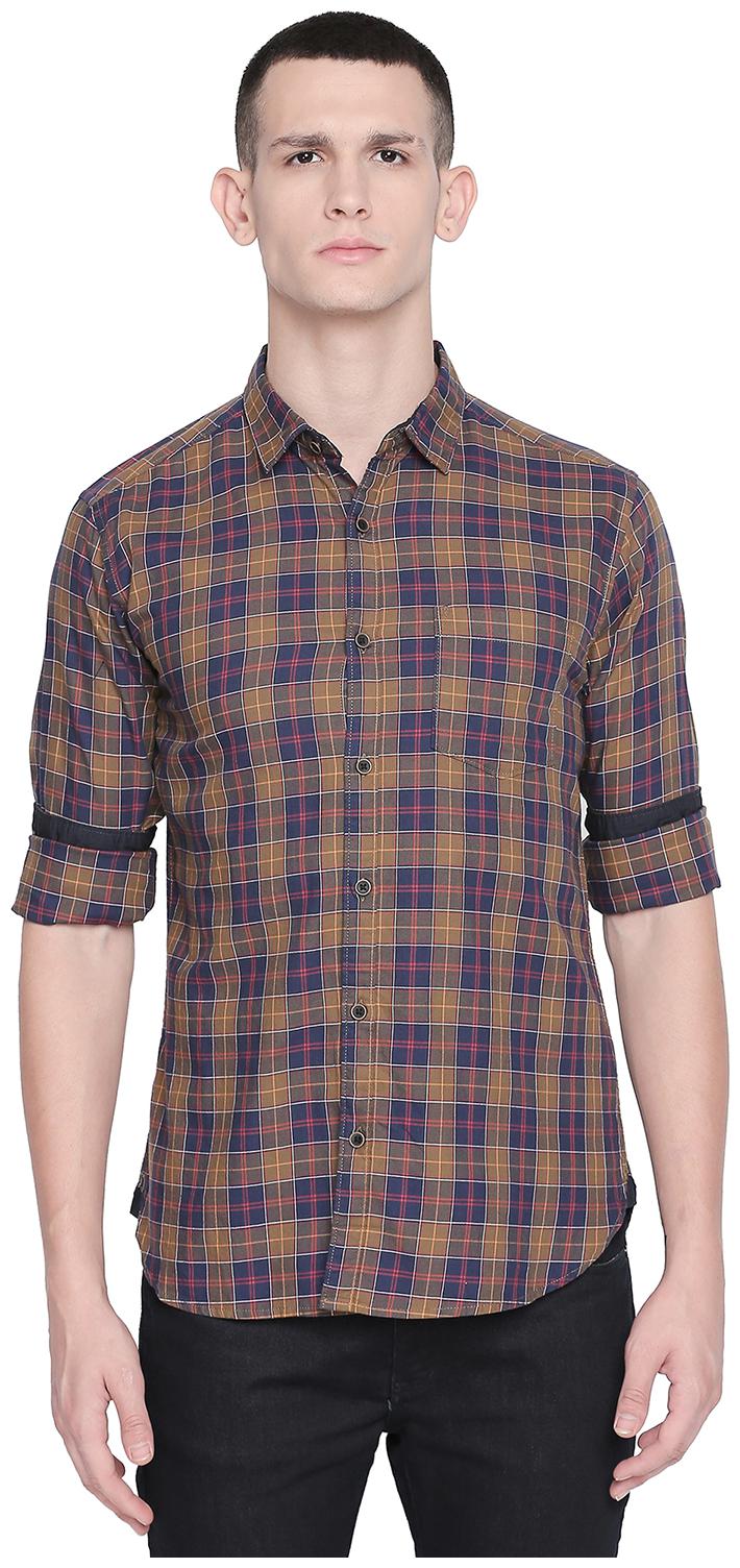 

Byford by Pantaloons Men Multi Checked Slim Fit Casual Shirt