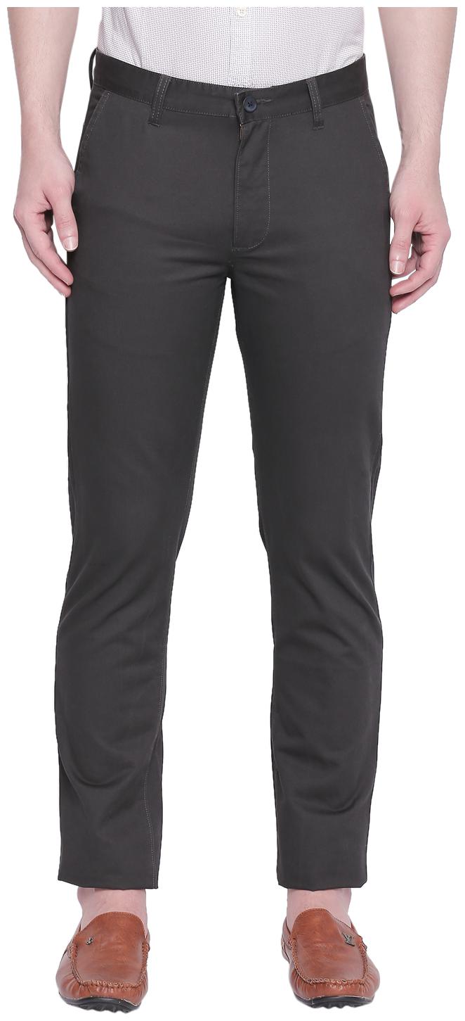 

Byford By Pantaloons Men Grey Solid Regular fit Regular trousers