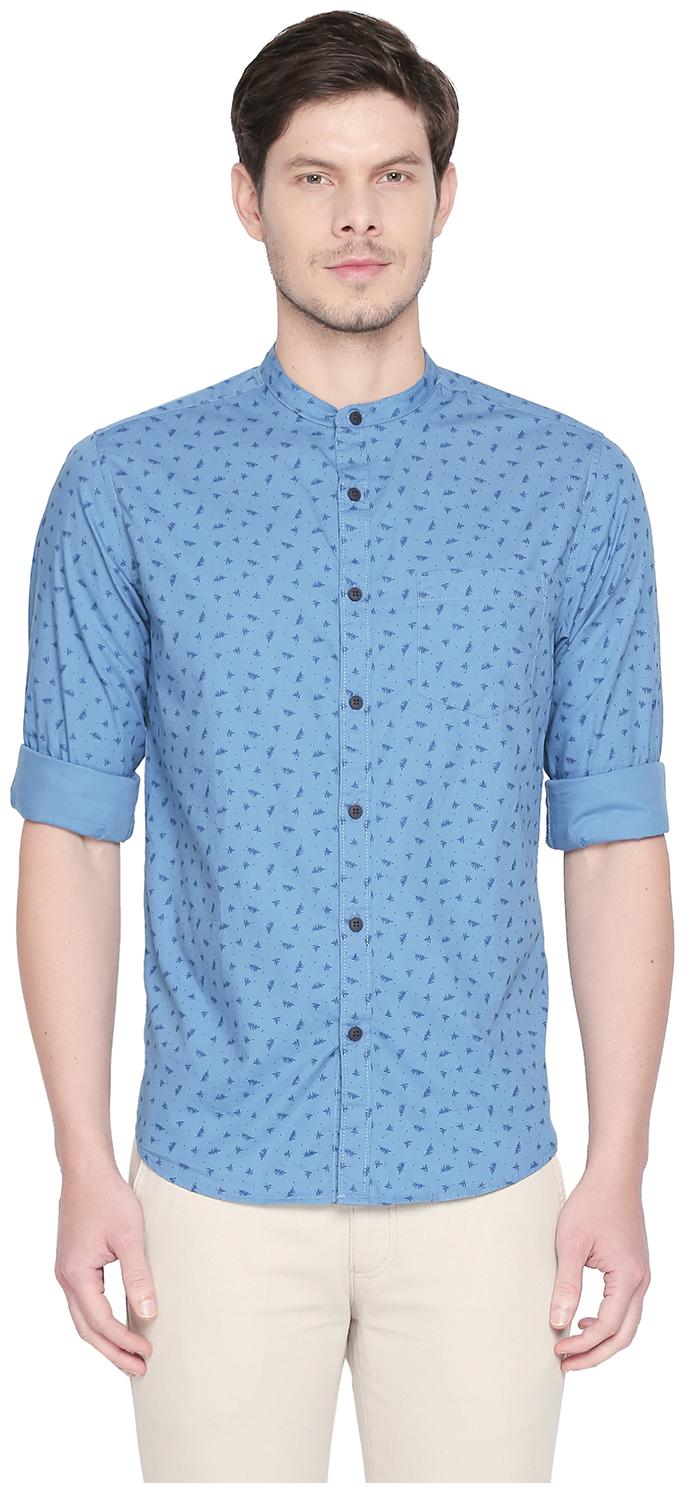 

Byford By Pantaloons Men Blue Printed Slim Fit Casual Shirt