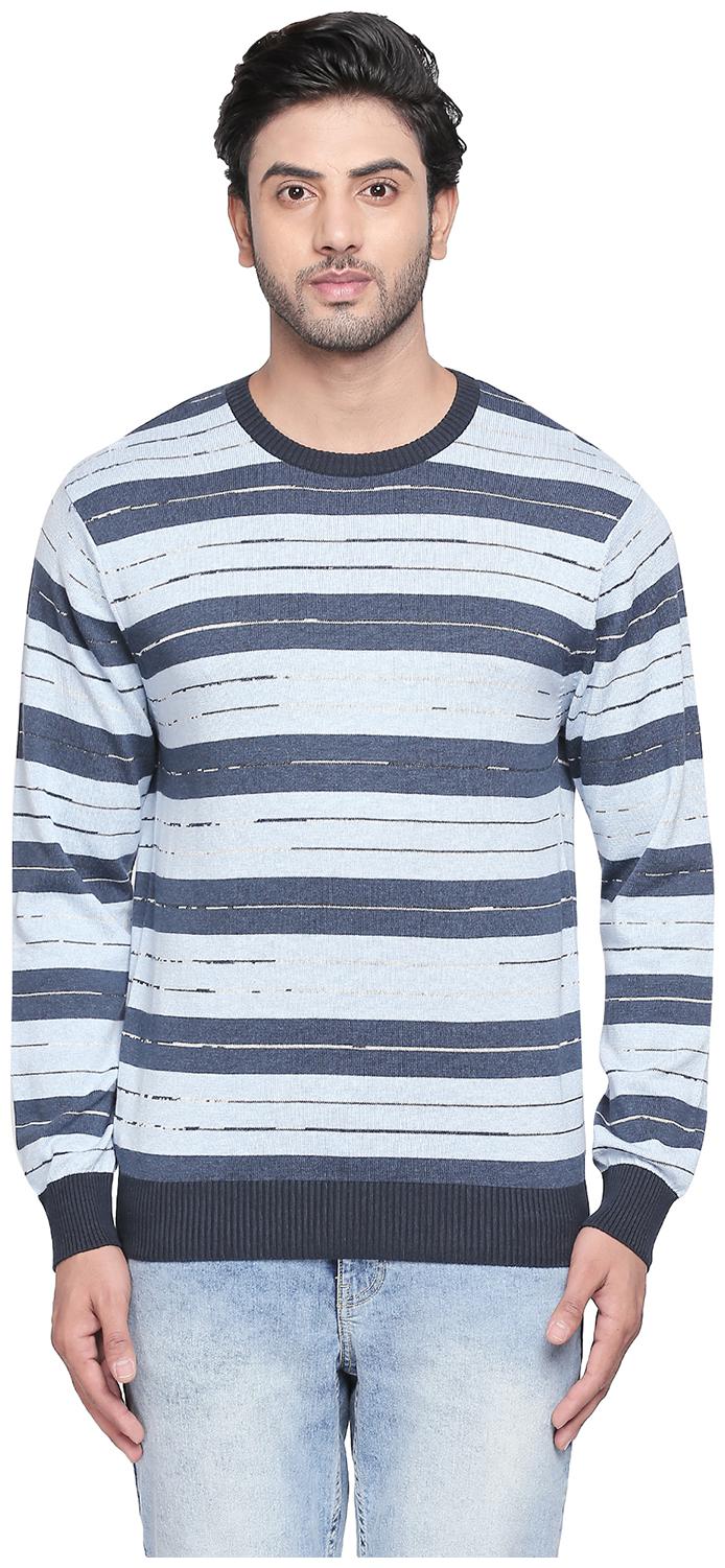

Byford By Pantaloons Cotton Men Blue Pullover