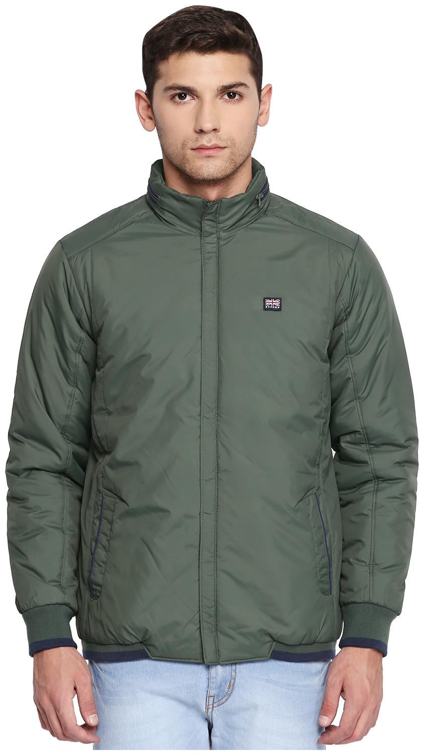 

Byford By Pantaloons Men Green Solid Biker jacket