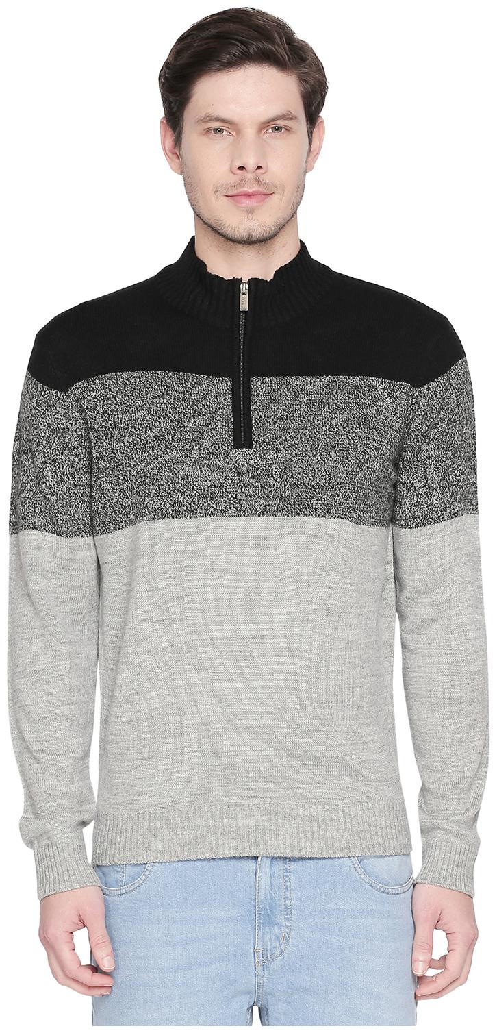 

Byford By Pantaloons Viscose Rayon Men Grey Pullover