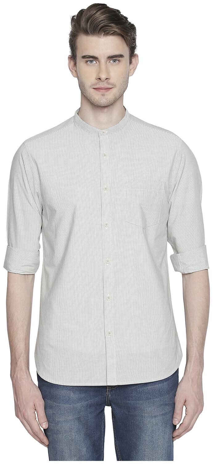 

Byford by Pantaloons Men Green Printed Slim Fit Casual Shirt