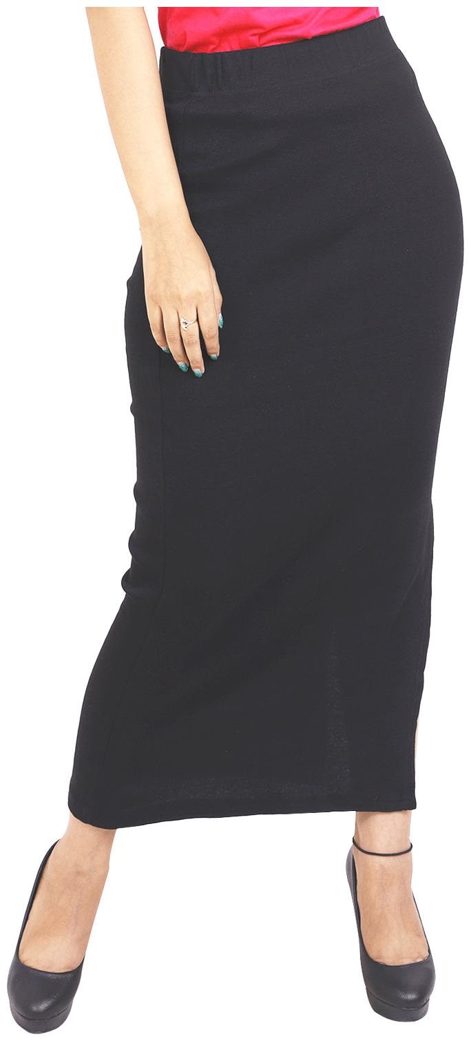 

C Cozami Solid Pencil skirt Maxi Skirt - Black