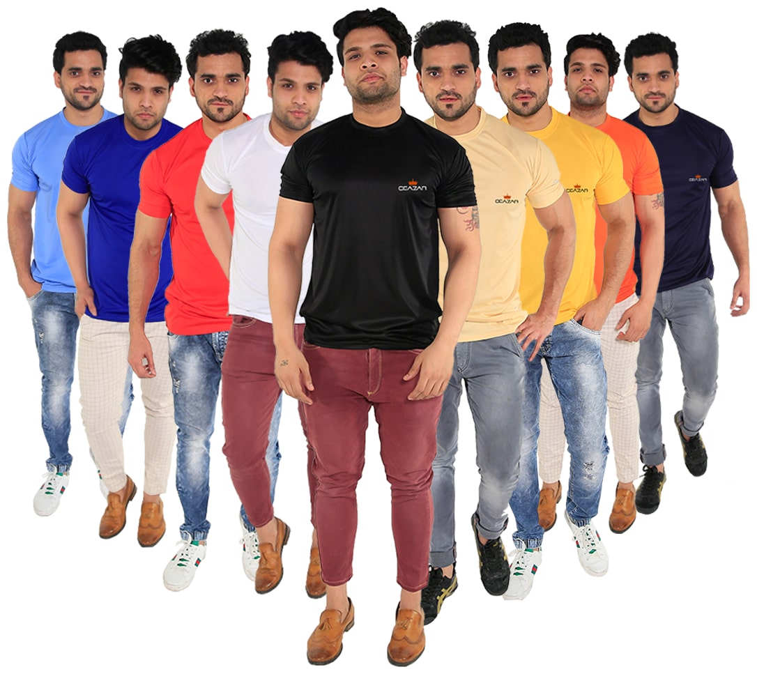 

Caesar Men Multi Slim fit Polyester Round neck T-Shirt - Pack Of 5
