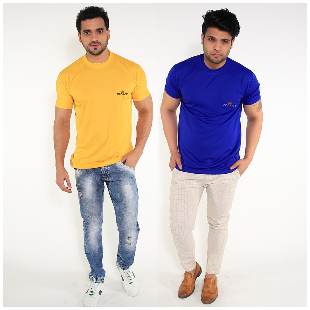 

Caesar Men Multi Slim fit Polyester Round neck T-Shirt - Pack Of 2