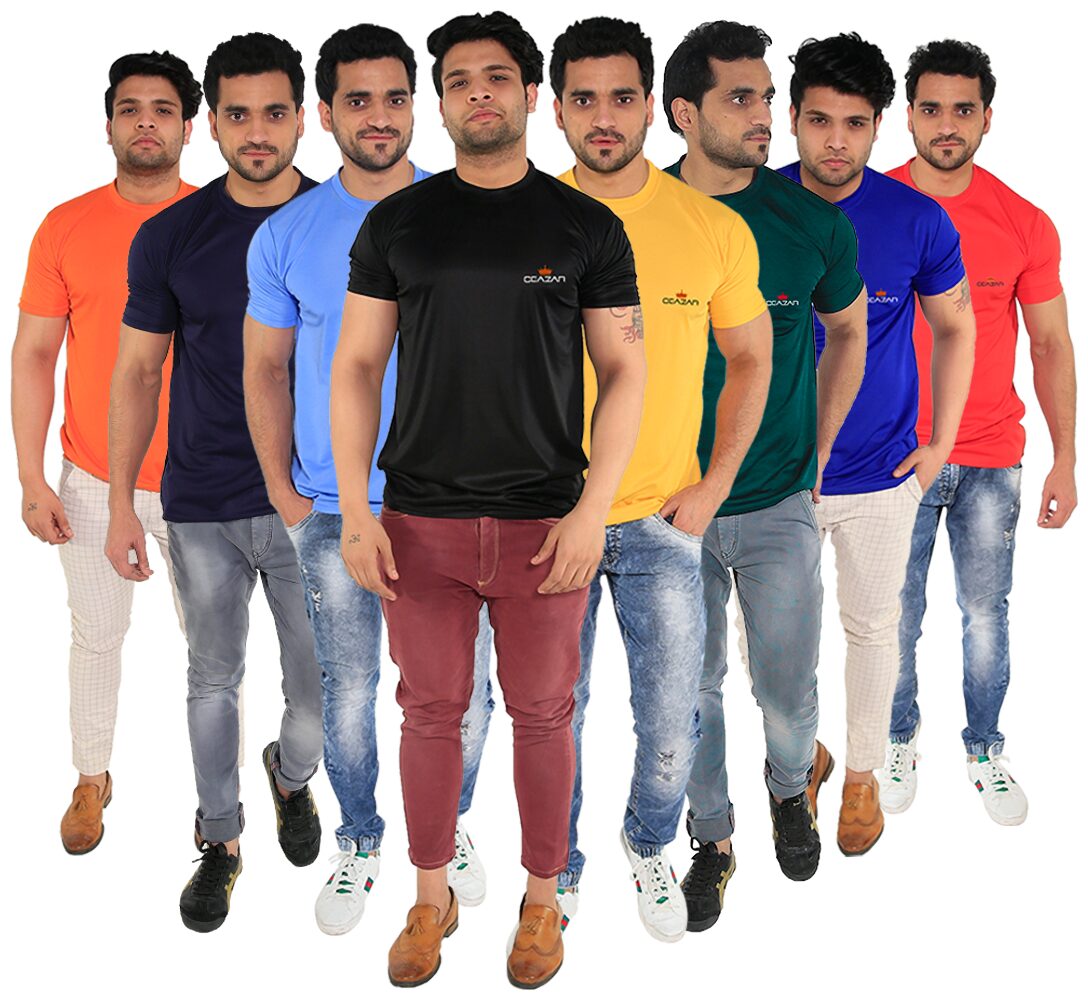 

Caesar Men Multi Slim fit Polyester Round neck T-Shirt - Pack Of 5