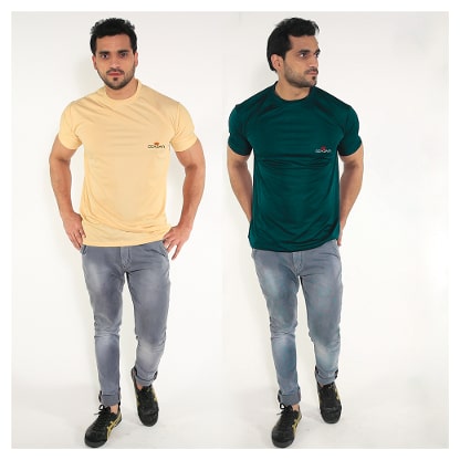

Caesar Men Multi Slim fit Polyester Round neck T-Shirt - Pack Of 2
