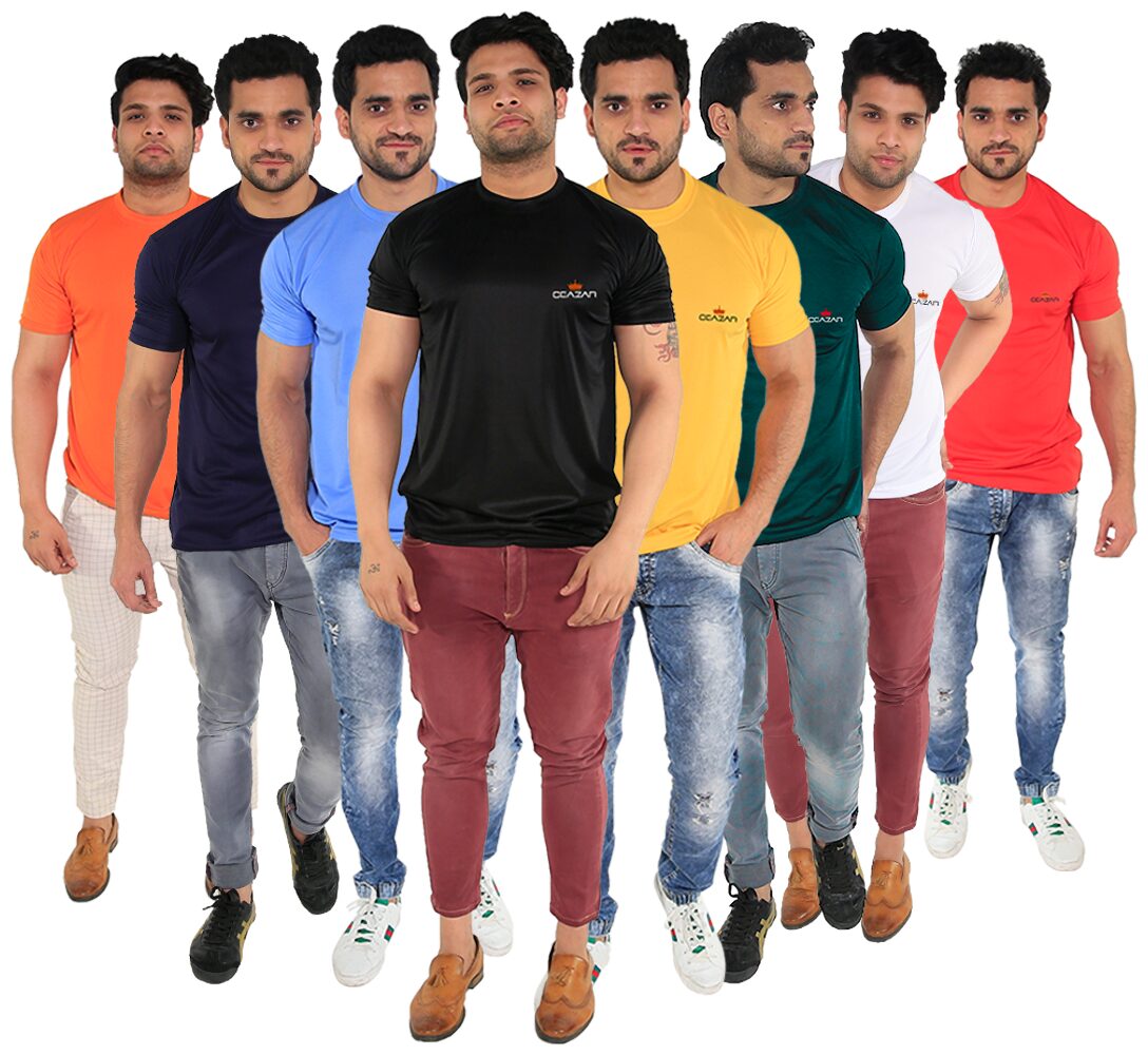 

Caesar Men Multi Slim fit Polyester Round neck T-Shirt - Pack Of 5