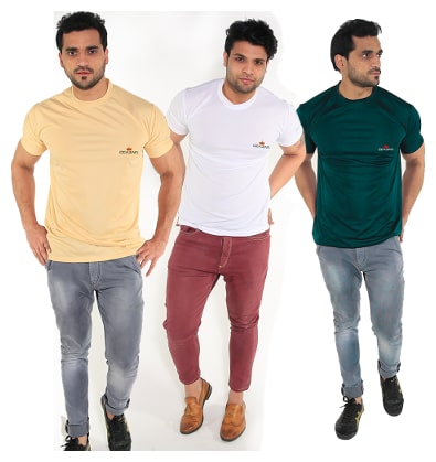

Caesar Men Multi Slim fit Polyester Round neck T-Shirt - Pack Of 3