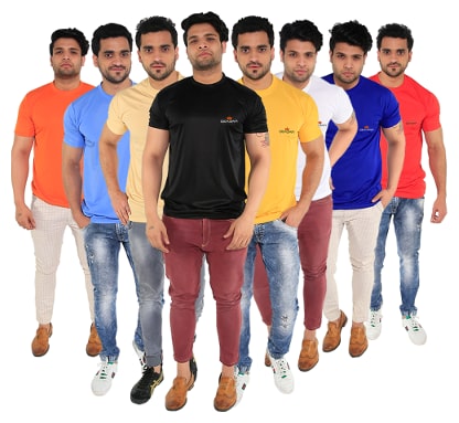 

Caesar Men Multi Slim fit Polyester Round neck T-Shirt - Pack Of 5