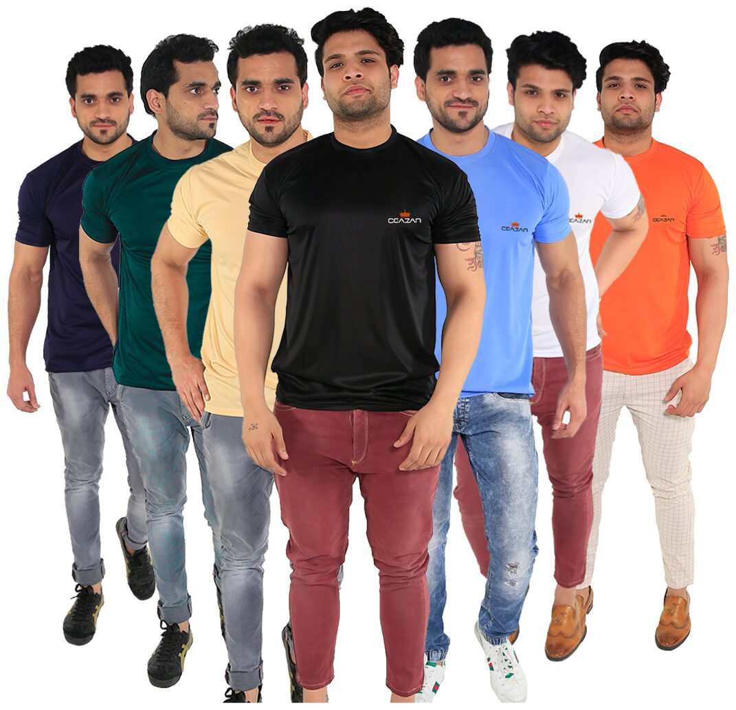 

Caesar Men Multi Slim fit Polyester Round neck T-Shirt - Pack Of 7