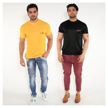 

Caesar Men Multi Slim fit Polyester Round neck T-Shirt - Pack Of 2