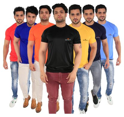 

Caesar Men Multi Slim fit Polyester Round neck T-Shirt - Pack Of 5
