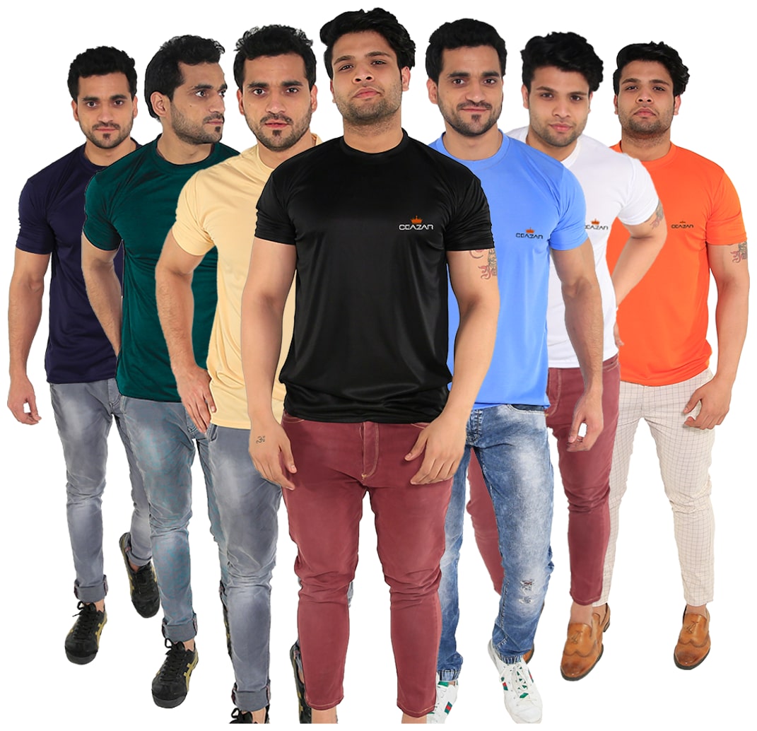 

Caesar Men Multi Slim fit Polyester Round neck T-Shirt - Pack Of 7