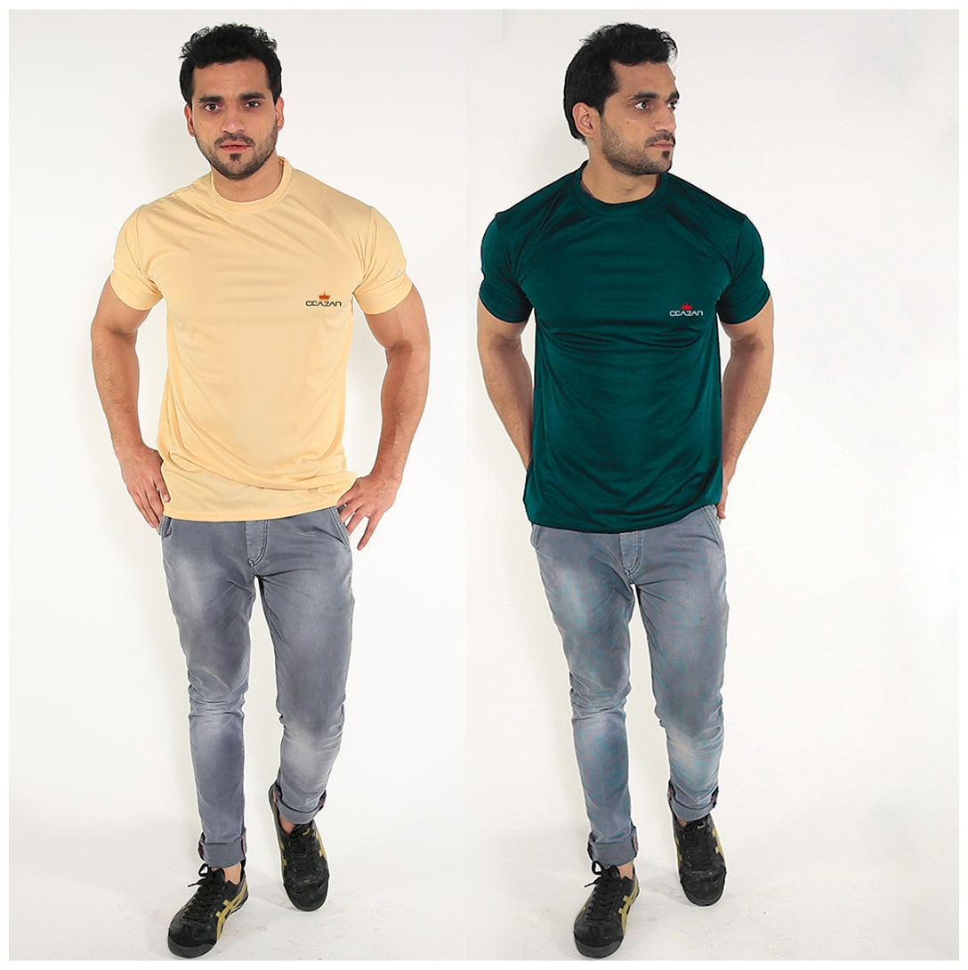 

Caesar Men Multi Slim fit Polyester Round neck T-Shirt - Pack Of 2