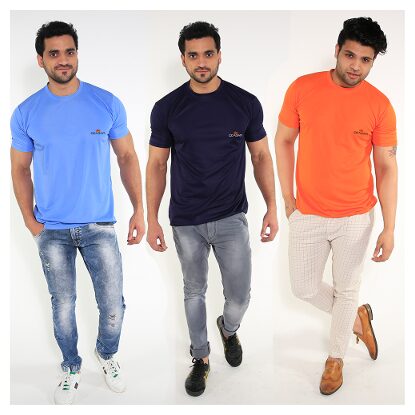 

Caesar Men Multi Slim fit Polyester Round neck T-Shirt - Pack Of 3