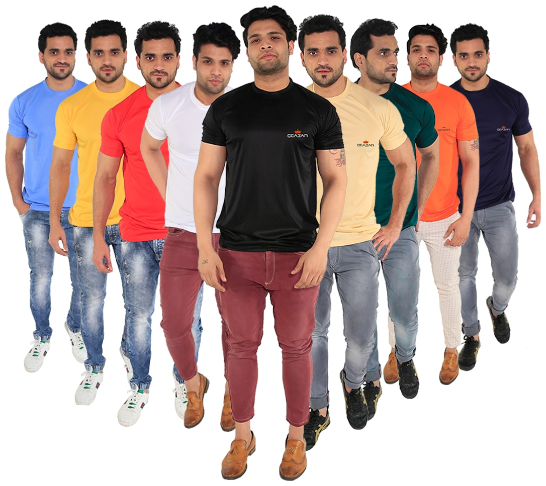 

Caesar Men Multi Slim fit Polyester Round neck T-Shirt - Pack Of 5