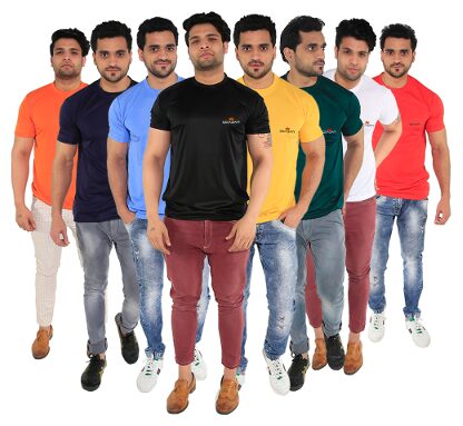 

Caesar Men Multi Slim fit Polyester Round neck T-Shirt - Pack Of 5